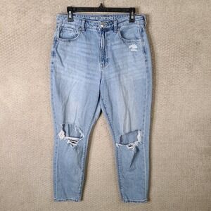 American Eagle Outfitters Light Blue Ripped Boyfriend Jeans